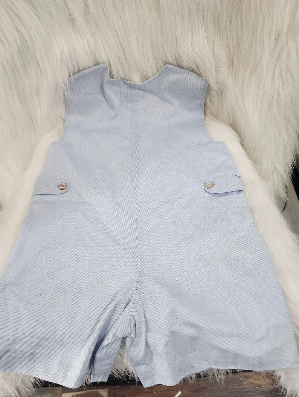 Smocked Duck Bubble Romper & Blue Striped Papo d'Anjo Romper, 4 Years